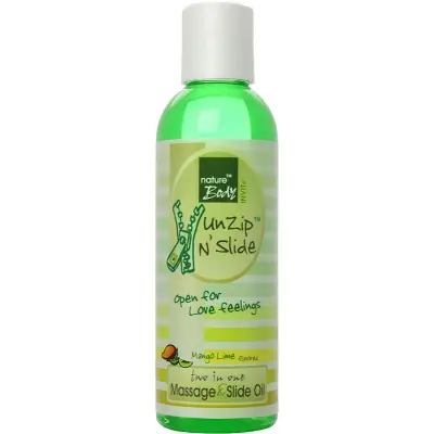 Nature Body: Unzip n' Slide, Mango Lime, Massage, 100 ml