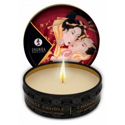 Shunga Erotic Art Massage Candle Sparkling Strawberry 30 ml