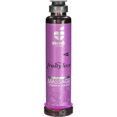 Swede Fruity Love: Värmande Massageolja Hallon/Grapefrukt, 200 ml