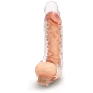 Size-Up Clear View Studded Penis Extender with Ball Loop