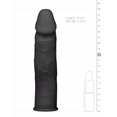 Penisöverdrag Svart - The Extender Sleeve EasyToys