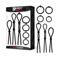 7 Set Solid Silicone Cock Rings