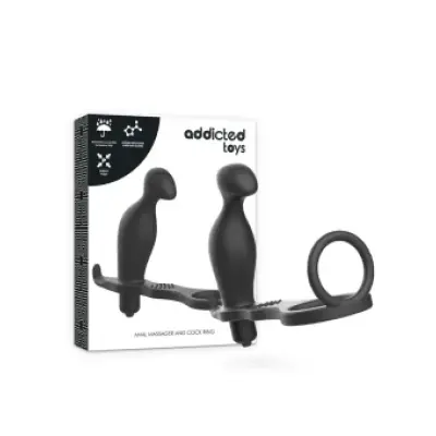 Addicted Toys Anal Plug With Black Silicone Ring 12 Cm