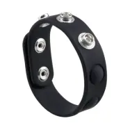 Adjustable Silicone Cock Ring Black
