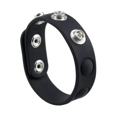 Adjustable Silicone Cock Ring Black