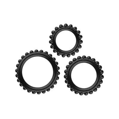 Baile: Titan No.1, Silicone Cock Ring Set, 3-pack