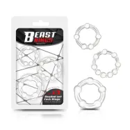 Beast Rings - 3 Beaded Cock Rings set