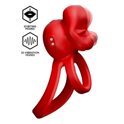 Bittey Cock Ring With Vibration& Biting