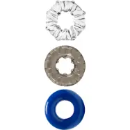 Stay Hard: Triple Stretch, 3 Pack Cock Rings
