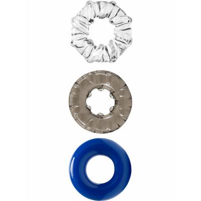 Stay Hard: Triple Stretch, 3 Pack Cock Rings