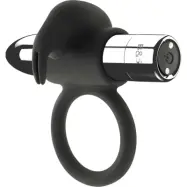 Burton Penisring - Uppladdningsbar med 10 vibrationslägen - Svart/Silver