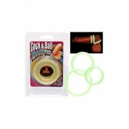 Cock & Ball Rings Självlysande 3-pack