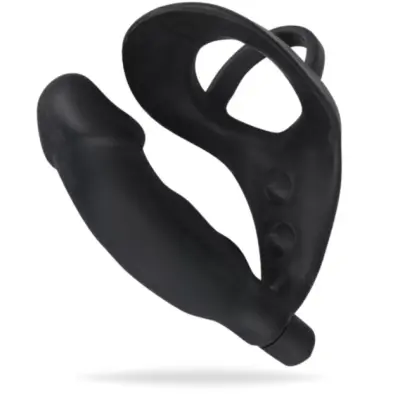 Cock Ring with Vibration Black