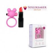 Cockring Mouse - Rosa Penisring med Vibrator