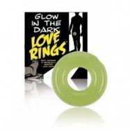 GLOW IN THE DARK LOVE RINGS - 3ST SJÄLVLYSANDE PENISRINGAR