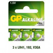 GP Alkaline Cell LR41 3 pack