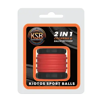 KSB 2in1 Silicone Cockring& Stretcher Red