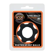KSB Silicone Cockring With 6 Steel Balls Medium