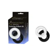Lovesecret - Cockring 2-pack klar/svart