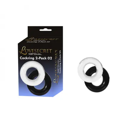 Lovesecret - Cockring 2-pack klar/svart