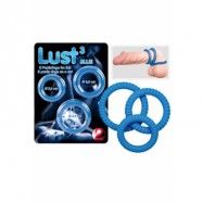 Lust Penisringar Blå 3-pack