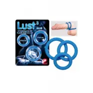 Lust Penisringar Blå 3-pack