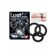 Lust Penisringar Svart 3-pack