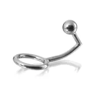 Metal Hard Cock Ring Ring With Anal Intruder Hook 45Mm