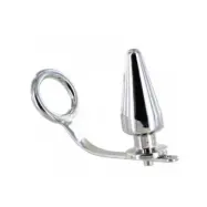 Metal Hard Steel Ring With Anal Plug 80 X 55 Mm