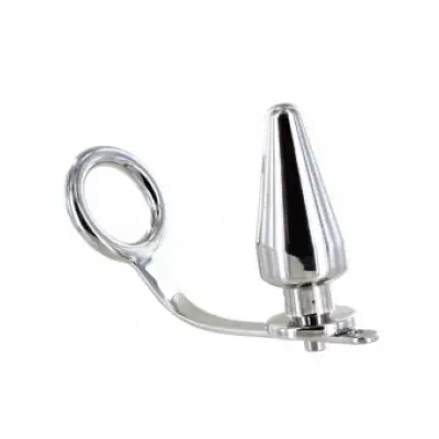 Metal Hard Steel Ring With Anal Plug 80 X 55 Mm
