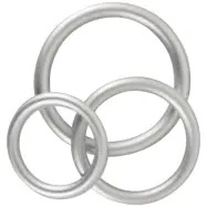 Metallic Silicone Cock Ring Set