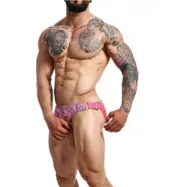 Mob Eroticwear Dngeon Cockring Jockstrap Pink