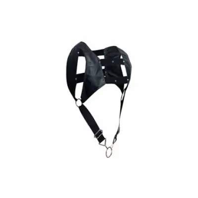 Mob Eroticwear Dngeon Top Cockring Harness Black