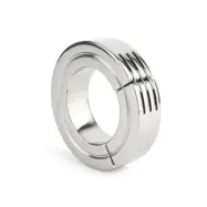 Mr. Steel Hinged Magnetic Cockring 40Mm Silver