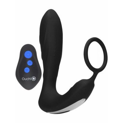 Ouch! Electro: E-Stim&Vibration Butt Plug with Ring
