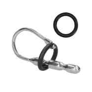 Ouch!: Urethral Sounding, Steel Stretcher with Ring, 10 mm