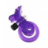 Penisring med vibrator - COCK&BALL RING BUTTERFLY JELLY VIBE