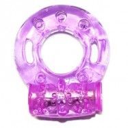 Penisring med vibrator - PINK JELLY VIBE