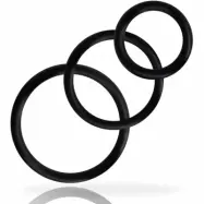 Penisringar 3 delar - Svart