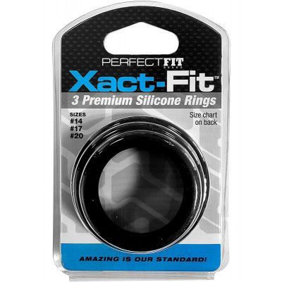 Perfect Fit: Xact-Fit, 3 Premium Silicone Rings, 14-17-20