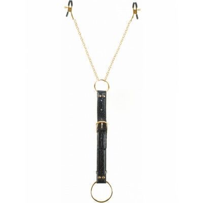 Pipedream Fetish Fantasy: Cockring & Clamps, gold