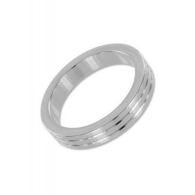 Ribbed Steel Cockring 55 mm
