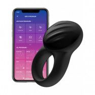 Satisfyer Connect Signet Ring, Ring Vibrator, svart