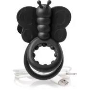 Screaming O: Charged, Monarch, Wearable Butterfly Vibe, svart