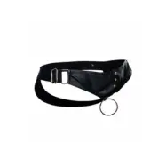 Mob Eroticwear Dngeon Cockring Jockstrap Black