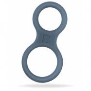 Silicone Cock Ring And Ball Stretcher Grey