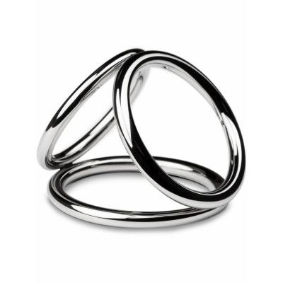 Sinner: Triad Champer Metal Cock and Ball Ring, large