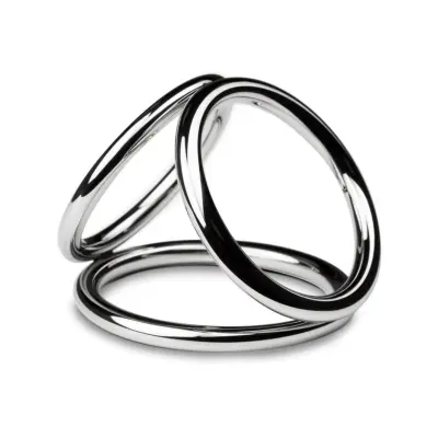Sinner: Triad Champer Metal Cock and Ball Ring, medium