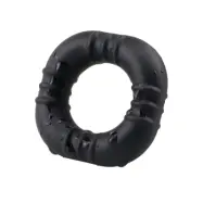 Square Fit Silicone Cock Ring Black