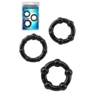 Stay Hard Cockrings Black 3-pack